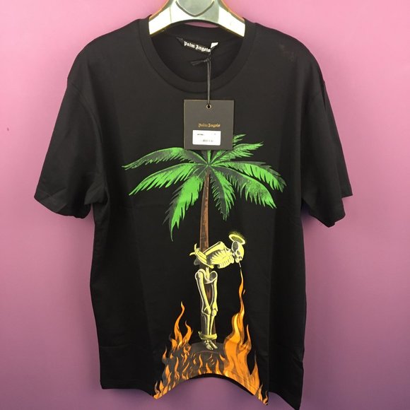 palm angels skeleton tee